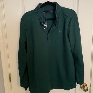 NWT Under Armour green quarter button up